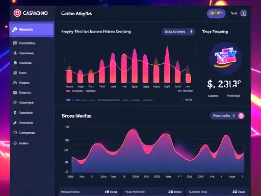 Analytics dashboard concept for play croco casino
