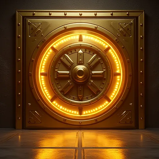 Golden Vault pokie artwork reviewed for Play Croco Casino Australia